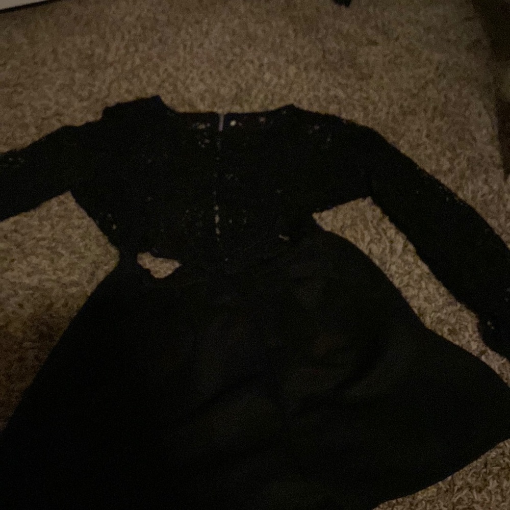 Black lace romper